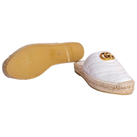 GG Logo Nappa Charlotte Great Leather Flats - Picture 1 of 5